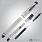 Pilot Custom 74 Fountain Pen in Clear with Silver Trim - 14K Gold Fountain Pen