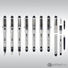 Pilot Custom 74 Fountain Pen in Clear with Silver Trim - 14K Gold Fountain Pen