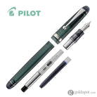 Pilot Custom 74 Fountain Pen in Forest Green with Silver Trim - 14kt Gold Nib Fountain Pen