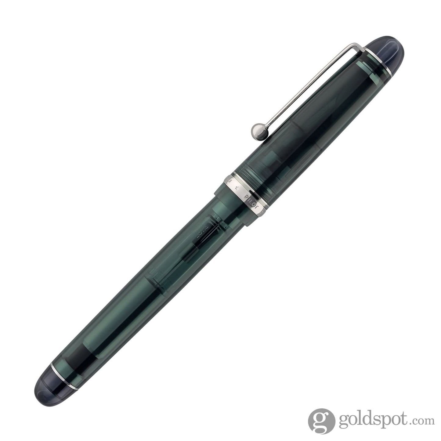 Pilot Custom 74 Fountain Pen in Forest Green with Silver Trim - 14kt Gold Nib Fountain Pen