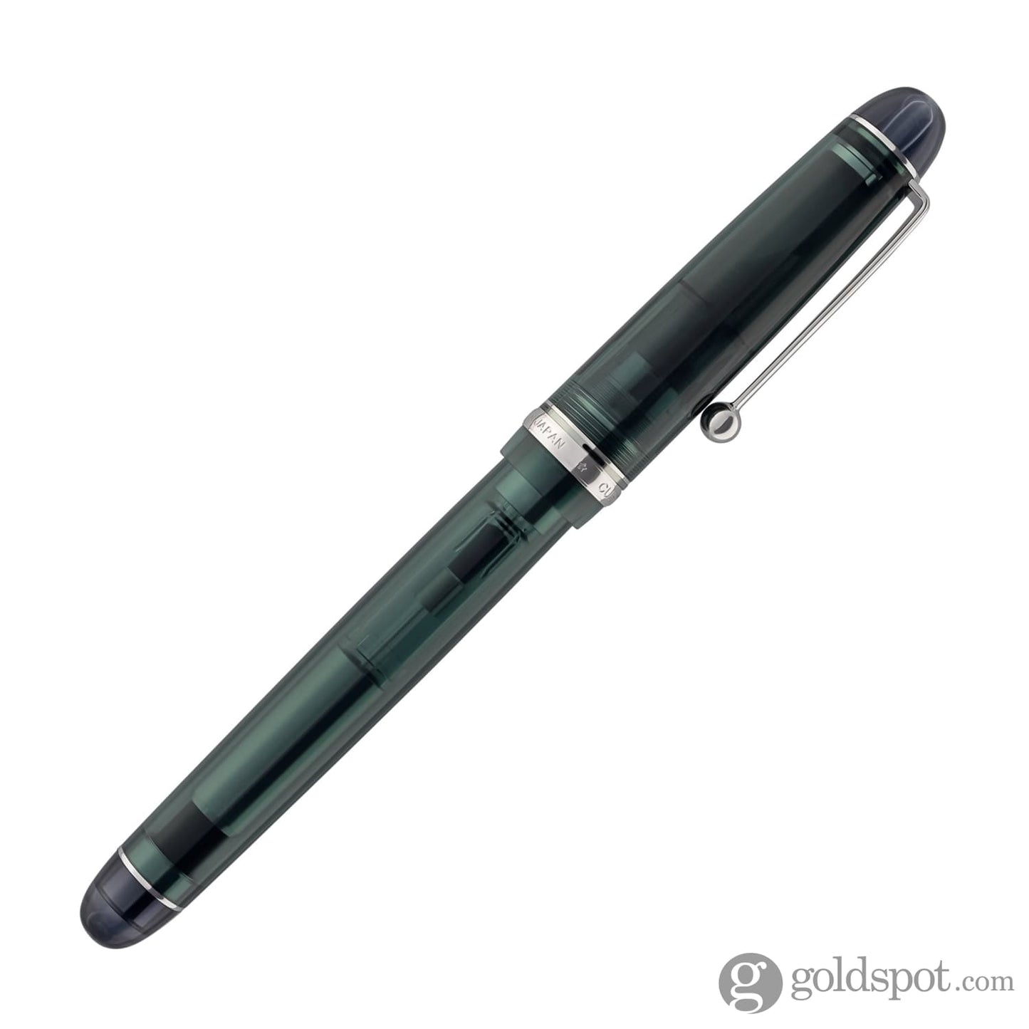 Pilot Custom 74 Fountain Pen in Forest Green with Silver Trim - 14kt Gold Nib Fountain Pen