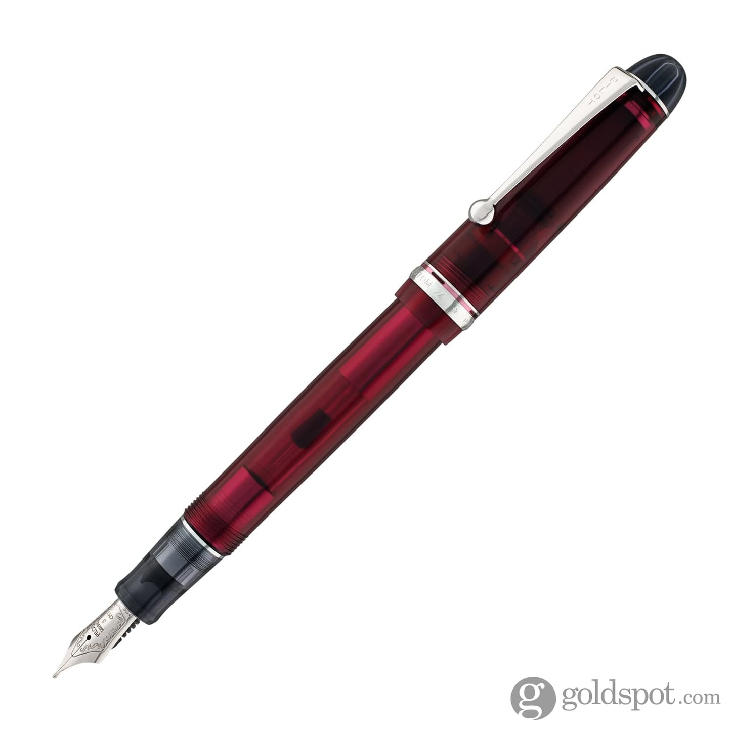 Pilot Custom 74 Fountain Pen in Merlot with Silver Trim - 14K Gold Fountain Pen