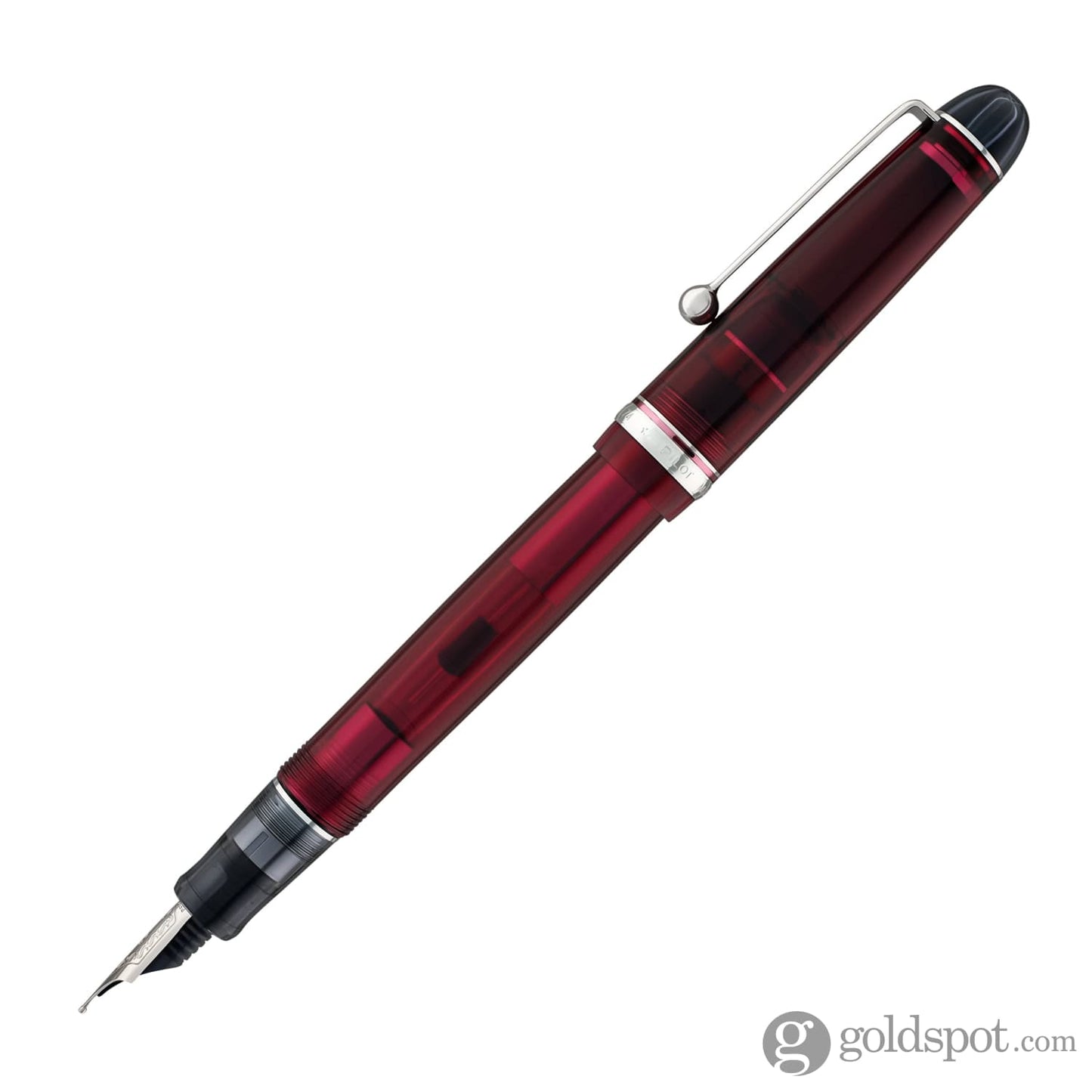 Pilot Custom 74 Fountain Pen in Merlot with Silver Trim - 14K Gold Fountain Pen