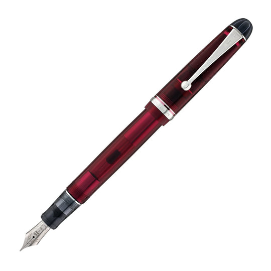 Pilot Custom 74 Fountain Pen in Merlot with Silver Trim - 14K Gold