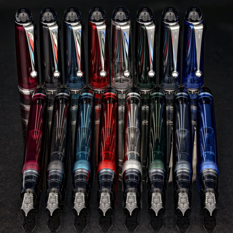 Pilot Custom 74 Fountain Pen in Smokey Black with Silver Trim - 14K Gold Fountain Pen