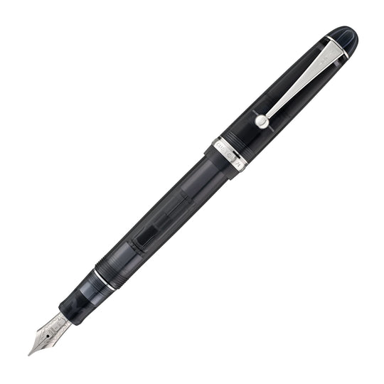 Pilot Custom 74 Fountain Pen in Smokey Black with Silver Trim - 14K Gold