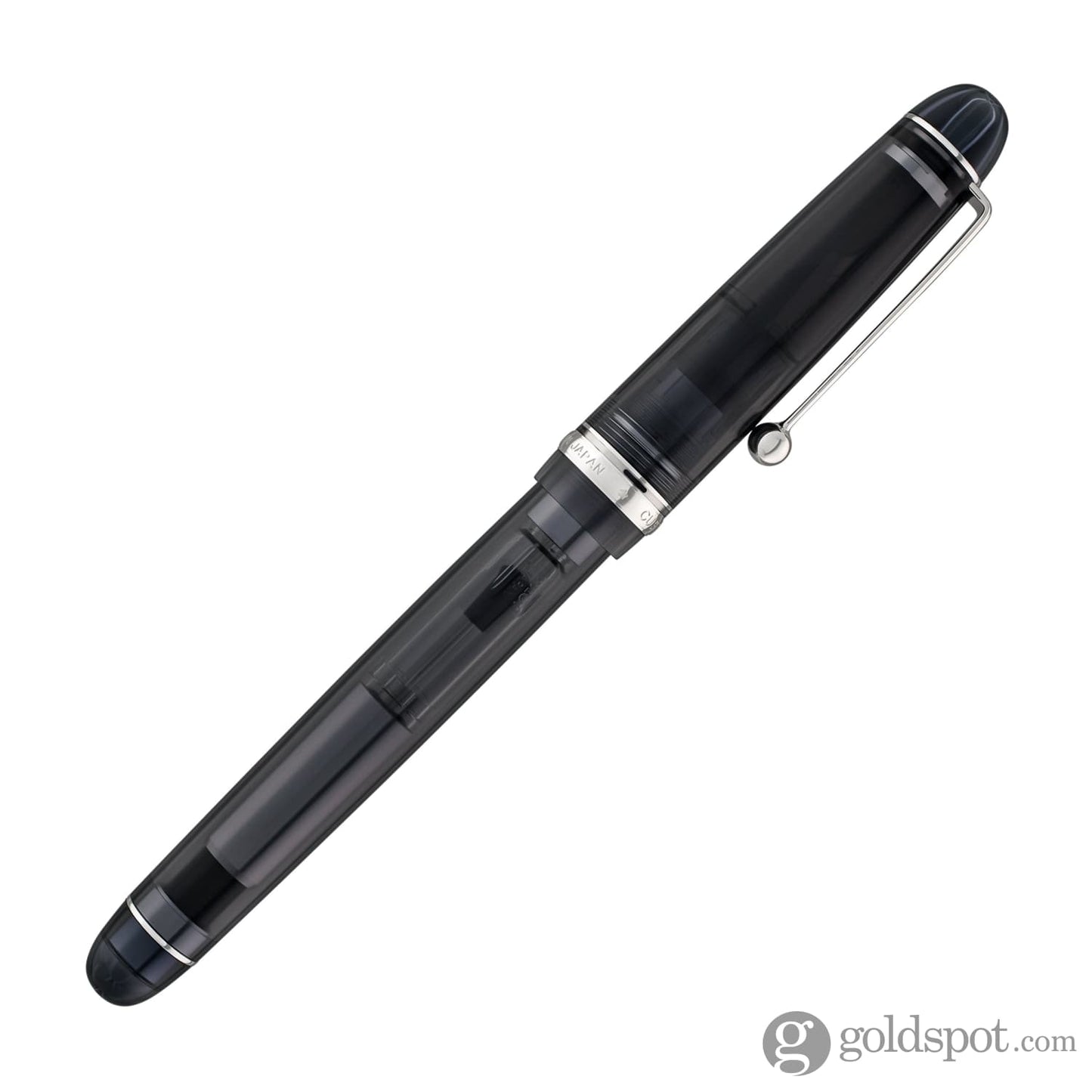 Pilot Custom 74 Fountain Pen in Smokey Black with Silver Trim - 14K Gold Fountain Pen