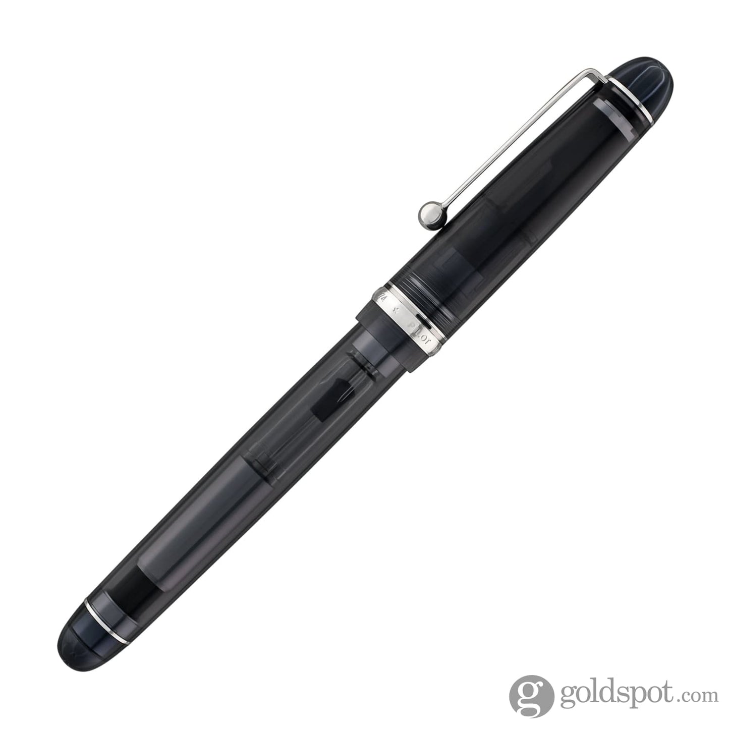 Pilot Custom 74 Fountain Pen in Smokey Black with Silver Trim - 14K Gold Fountain Pen