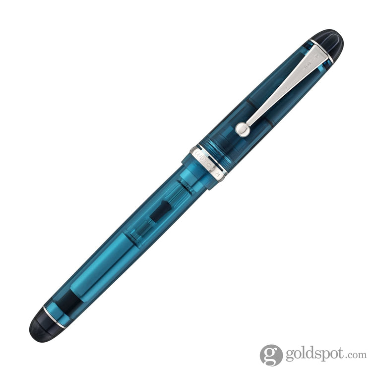 Pilot Custom 74 Fountain Pen in Teal with Silver Trim - 14K Gold Fountain Pen