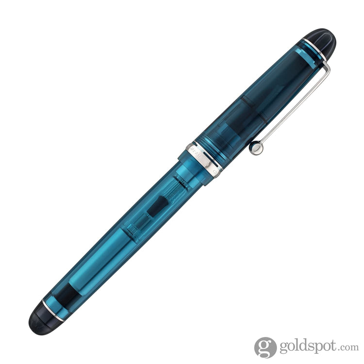 Pilot Custom 74 Fountain Pen in Teal with Silver Trim - 14K Gold Fountain Pen