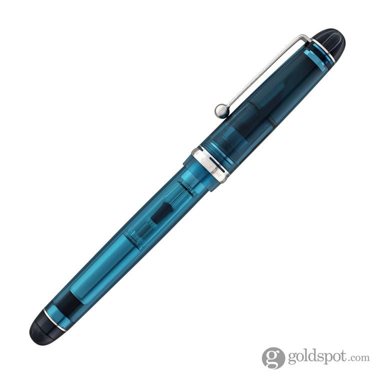 Pilot Custom 74 Fountain Pen in Teal with Silver Trim - 14K Gold Fountain Pen