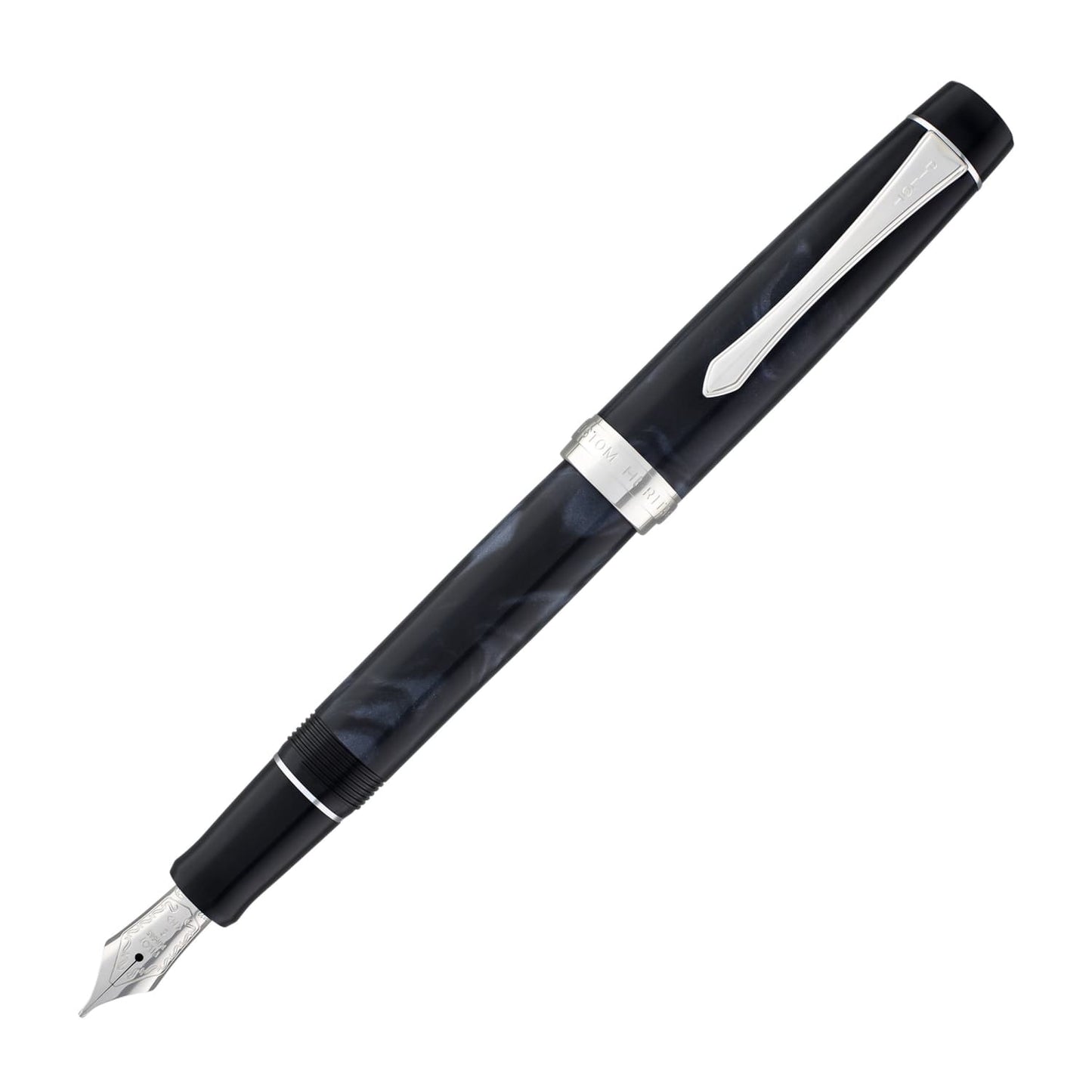 Pilot Custom Heritage SE Fountain Pen in Marble Black with Silver Trim - 14kt Gold Fountain Pen