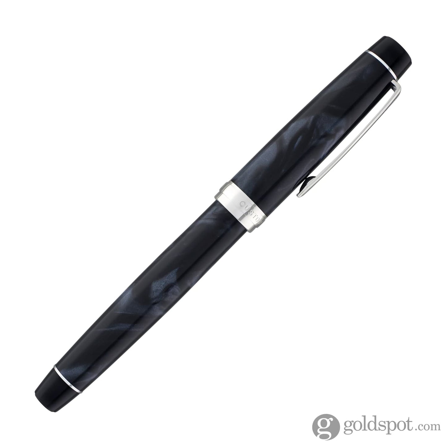 Pilot Custom Heritage SE Fountain Pen in Marble Black with Silver Trim - 14kt Gold Fountain Pen