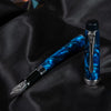 Pilot Custom Heritage SE Fountain Pen in Marble Blue with Silver Trim - 14kt Gold Fountain Pen