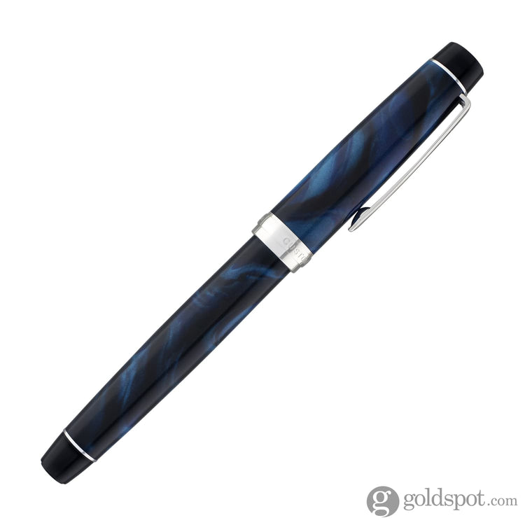 Pilot Custom Heritage SE Fountain Pen in Marble Blue with Silver Trim - 14kt Gold Fountain Pen