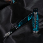Pilot Custom Heritage SE Fountain Pen in Marble Green with Silver Trim - 14kt Gold Fountain Pen