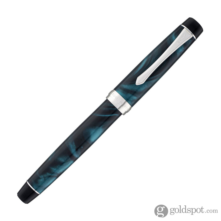 Pilot Custom Heritage SE Fountain Pen in Marble Green with Silver Trim - 14kt Gold Fountain Pen