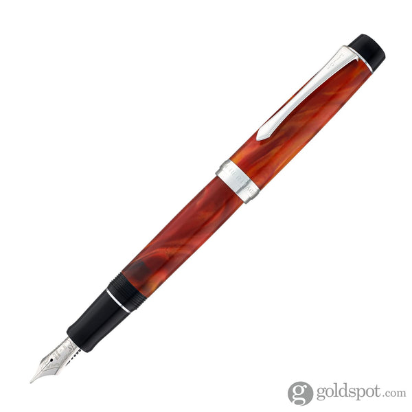 Pilot Custom Heritage SE Fountain Pen in Marble Orange with Silver Trim - 14kt Gold Fountain Pen