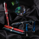 Pilot Custom Heritage SE Fountain Pen in Marble Red with Silver Trim - 14kt Gold Fountain Pen