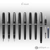 Pilot Falcon Fountain Pen in Black & Rhodium - Soft Flexible Fountain Pen