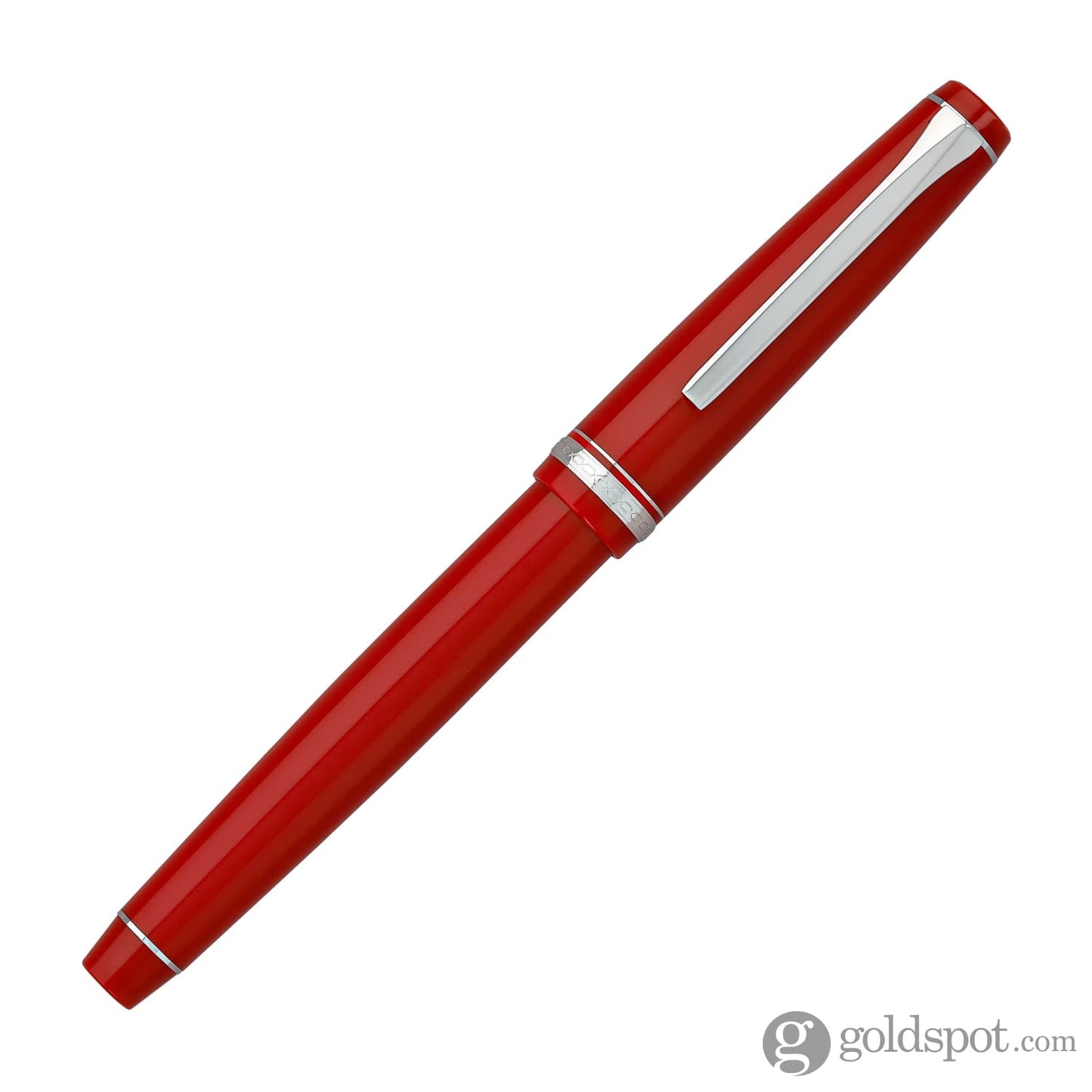 Pilot Falcon Fountain Pen in Red & Rhodium - Soft Flexible Fountain Pen