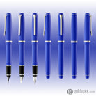Pilot Falcon Fountain Pen in Resin Blue - 14K Gold Soft Flexible Nib Fountain Pen