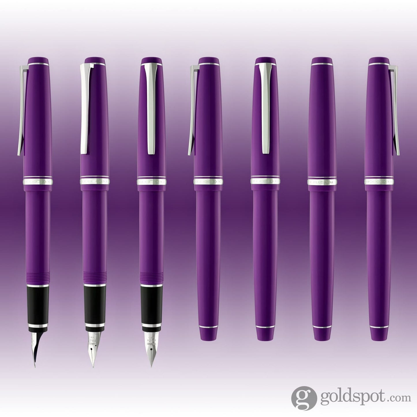 Pilot Falcon Fountain Pen in Resin Purple - 14K Gold Soft Flexible Nib Fountain Pen