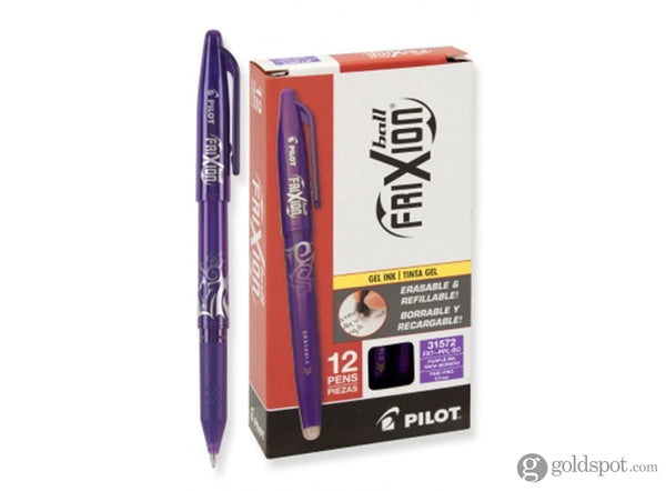 Pilot FriXion Erasable Gel Ink Pen in Purple - Fine Point - Pack of 12 Gel Pen