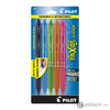 Pilot FriXion Clicker Erasable Gel Pens in Navy Turquoise Lime & Pink - Fine Point - Pack of 5 Gel Pen