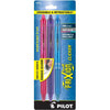 Pilot FriXion Clicker Erasable Gel Pens in Pink Purple & Turquoise - Fine Point - Pack of 3 Gel Pen