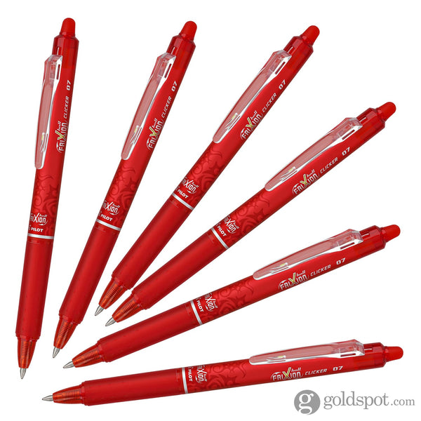 Pilot FriXion Clicker Erasable Gel Pens in Red 6 Pack Gel Pen