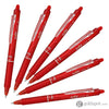 Pilot FriXion Clicker Erasable Gel Pens in Red 6 Pack Gel Pen