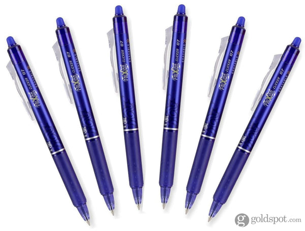 Pilot FriXion Clicker Retractable Erasable Gel Pen in Blue - Fine Point 6 Pack Gel Pen