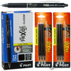 Pilot FriXion Clicker Retractable Erasable Gel Pens in Black - Fine Point 12 Pack + 2 Refill Gel Pen