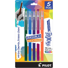 Pilot FriXion ColorSticks Erasable Gel Pens Assorted Colors - Fine Point - Pack of 5