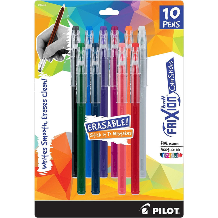 Pilot FriXion Color Sticks Gel Pens in Assorted - Pack of 10 Gel Pen