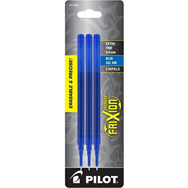 Pilot 0.5 Mm Frixion Point Erasable Rollerball Tip - 2 Black/1 Green/1 Red/1 Blue (Pack Of 5