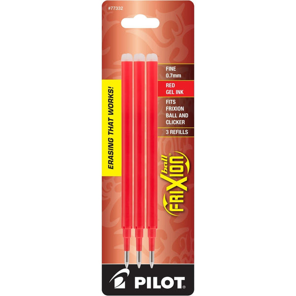 Pilot FriXion Ballpoint Pen Refill in Red - Fine Point - Pack of 3 Ballpoint Pen Refill