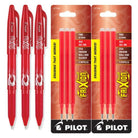 Pilot Frixion Erasable Gel Ink Pens with Bonus Refills - Fine Point 0.7mm - Pack of 3 Gel Pen