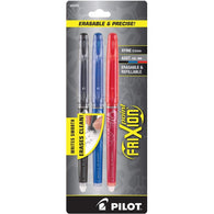 Pilot Frixion Point Erasable Gel Pen in Black, Blue & Red - Extra Fine Point - Pack of 3