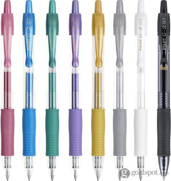 Pilot G2 Metallics Retractable Gel Ink Rolling Ball Pens in Assorted Colors - Fine Point Gel Pen