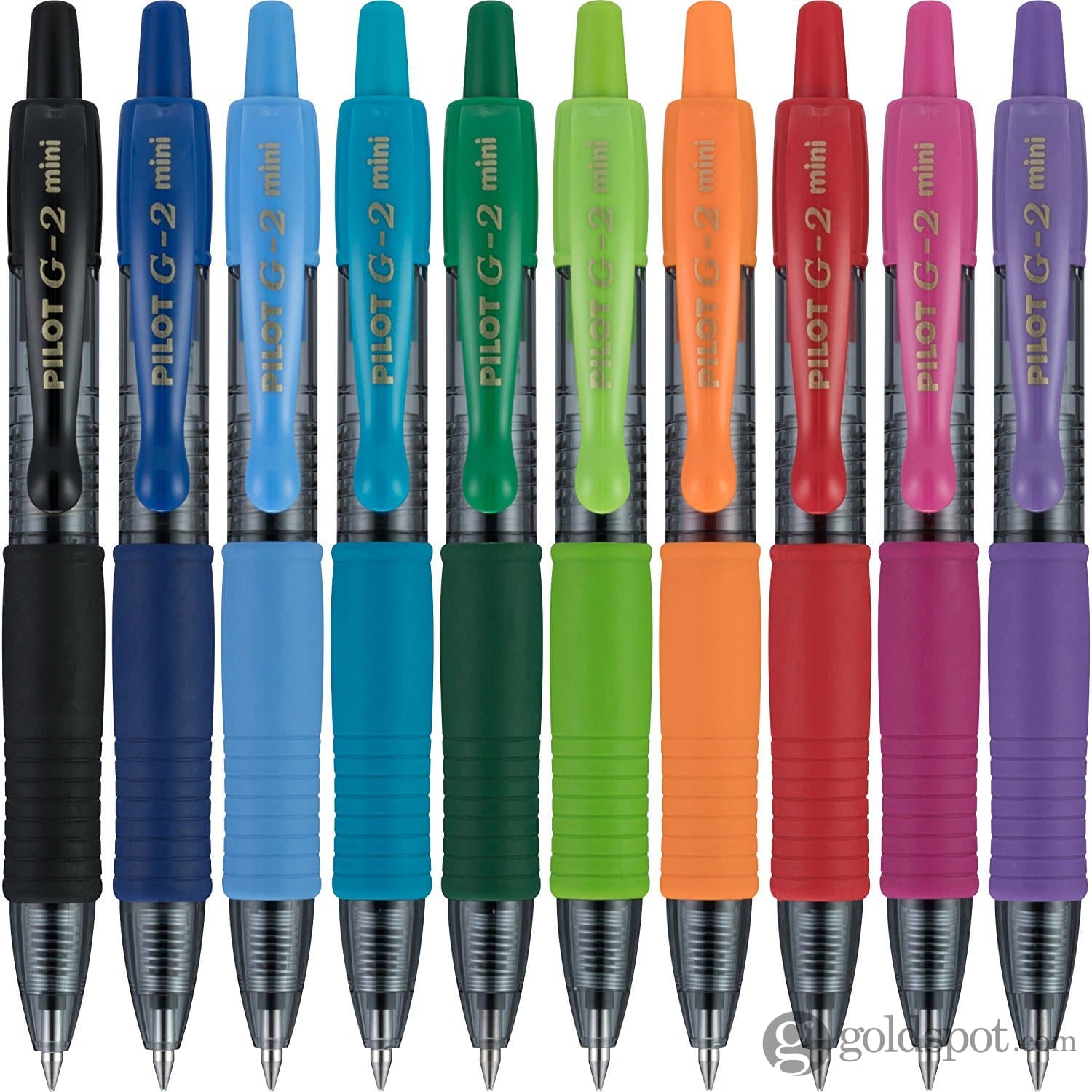 PILOT G2 MINI 10-PACK ~ pack of 10 mini click pens in assorted colors