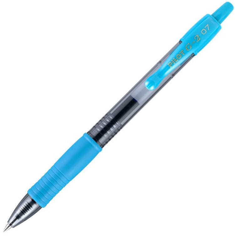 Pilot G2 Retractable Premium Gel Ink Pen in Turquoise - Fine Point Ballpoint Pen