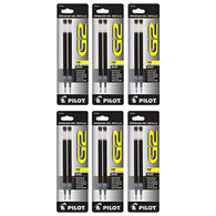 Pilot G2 Rollerball Gel Pen Refill in Black - Fine Point - Pack of 6