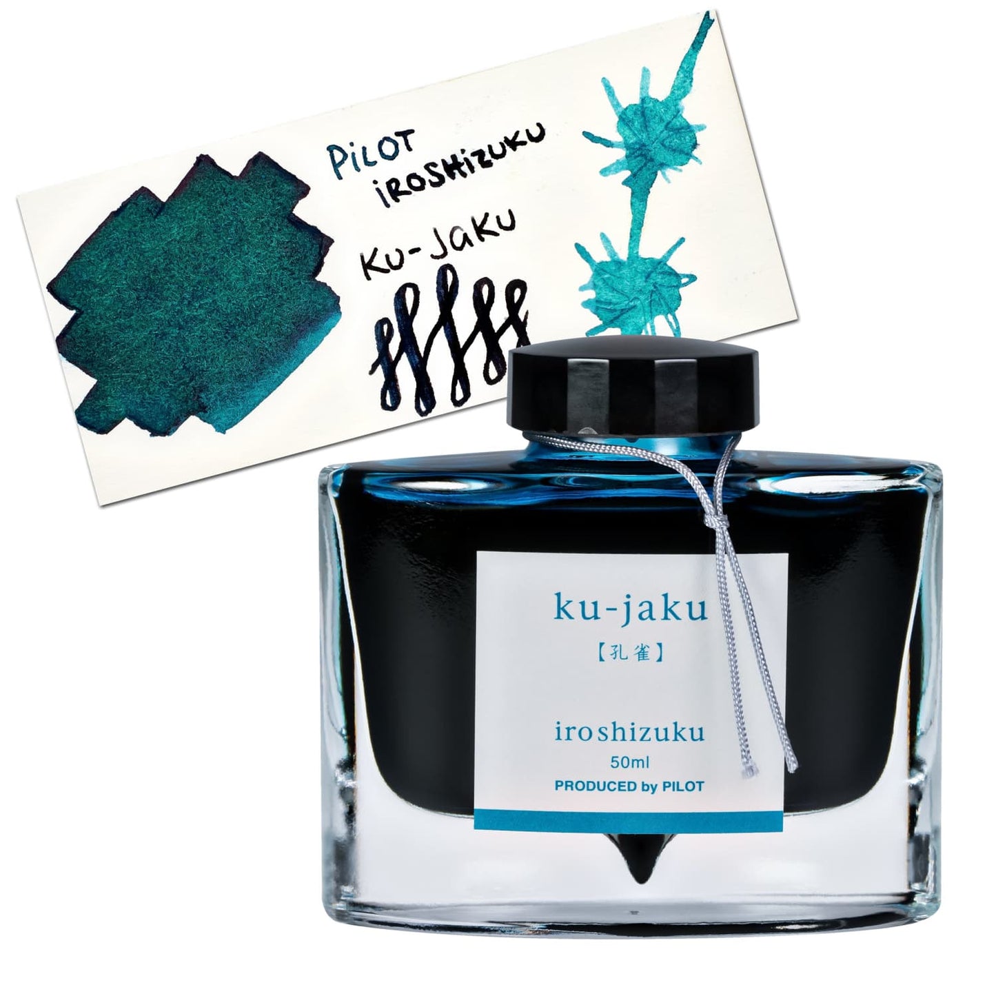 Inchiostro Per Penna Stilografica Pilot Iroshizuku - Ku-jaku Peacock, Blu Turchese, 50ml - Foto 4