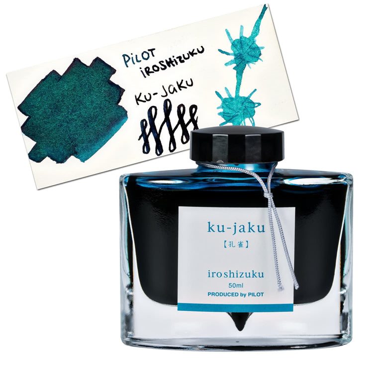 Pilot Iroshizuku Bottled Ink in Ku-Jaku Ink (Peacock) - 50 mL Bottled Ink