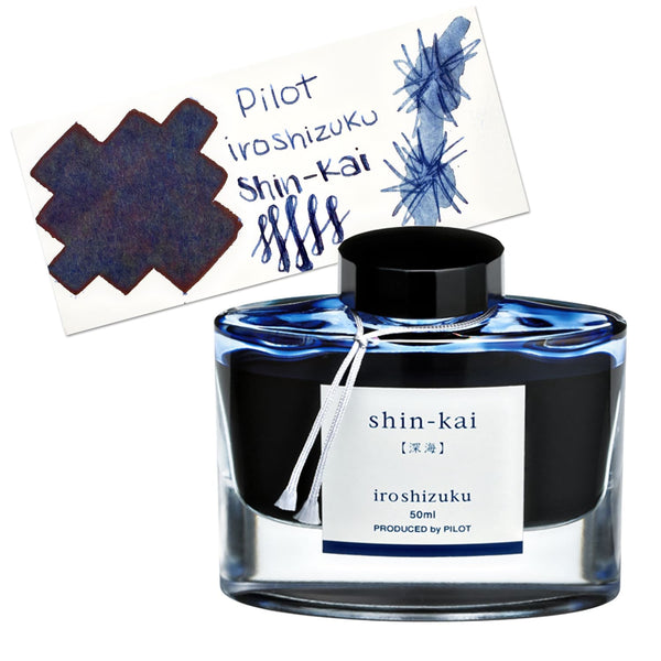 Pilot Iroshizuku Bottled Ink in Shin-Kai Ink (Deep Sea Blue Black