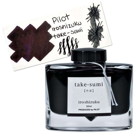 Pilot Iroshizuku Bottled Ink in Take-Sumi Ink (Bamboo Charcoal Black) - 50 mL