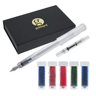 Pilot Kakuno Clear Demonstrator Fountain Pen and Ink Gift Set - Medium Point