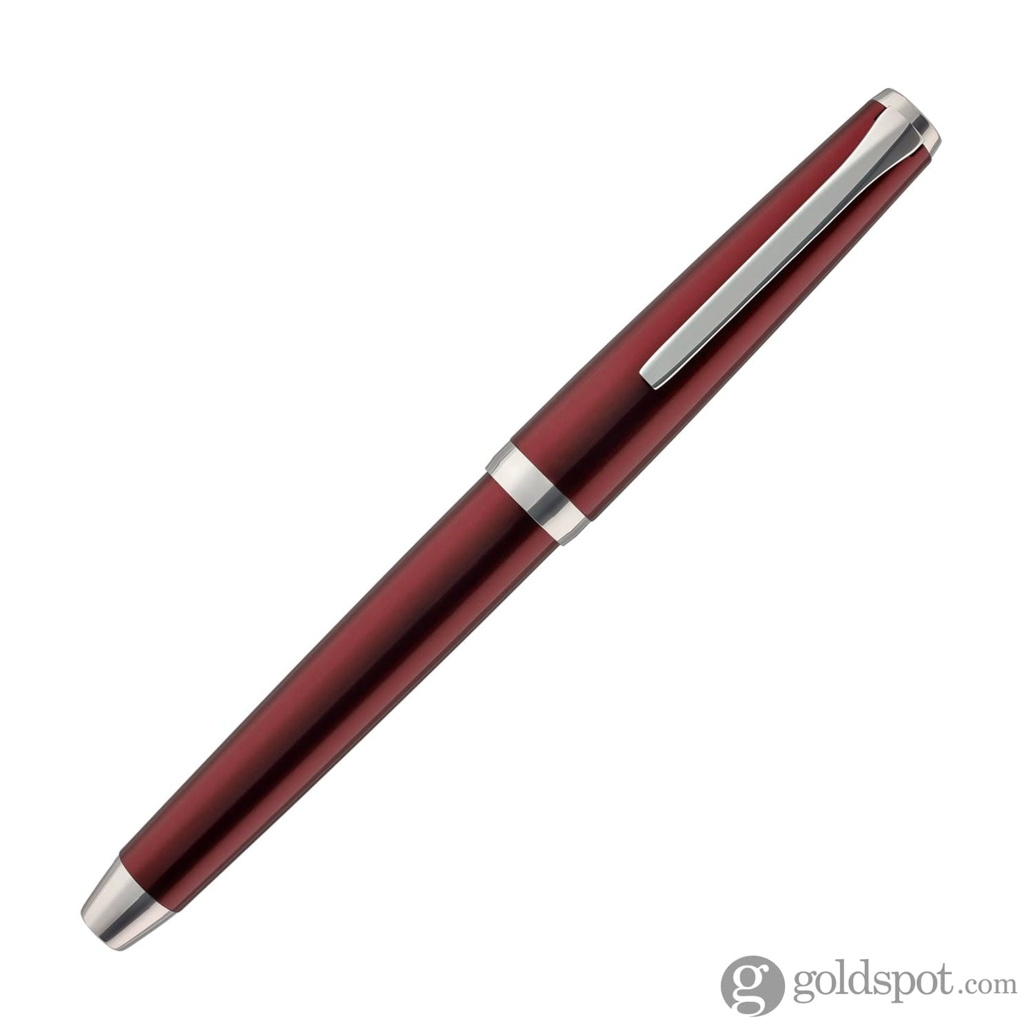 Pilot Metal Falcon Fountain Pen in Burgundy - Soft Flexible Fountain Pen